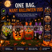 🎃 Halloween Self-Sealing Treat Bags – Pumpkin & Green Pot Candy Gift Pouches 🍬