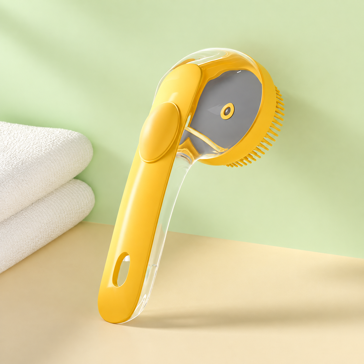 🐱2-in-1 Pet Bath Massage Brush with Shampoo Dispenser🐶