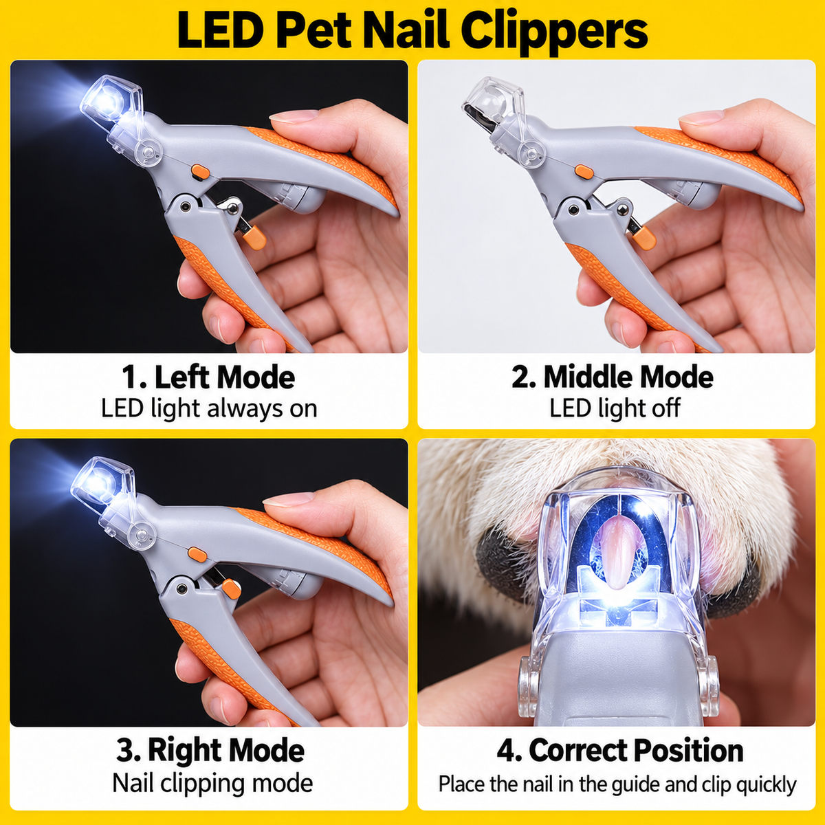 🐾 LED Pet Nail Clippers – Safer, Easier Trimming for Dogs & Cats